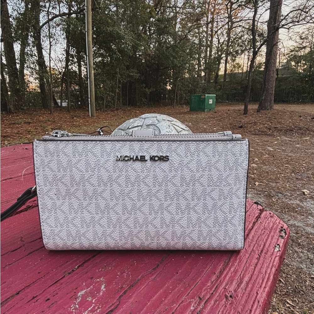 Michael Kors Silver Clutch